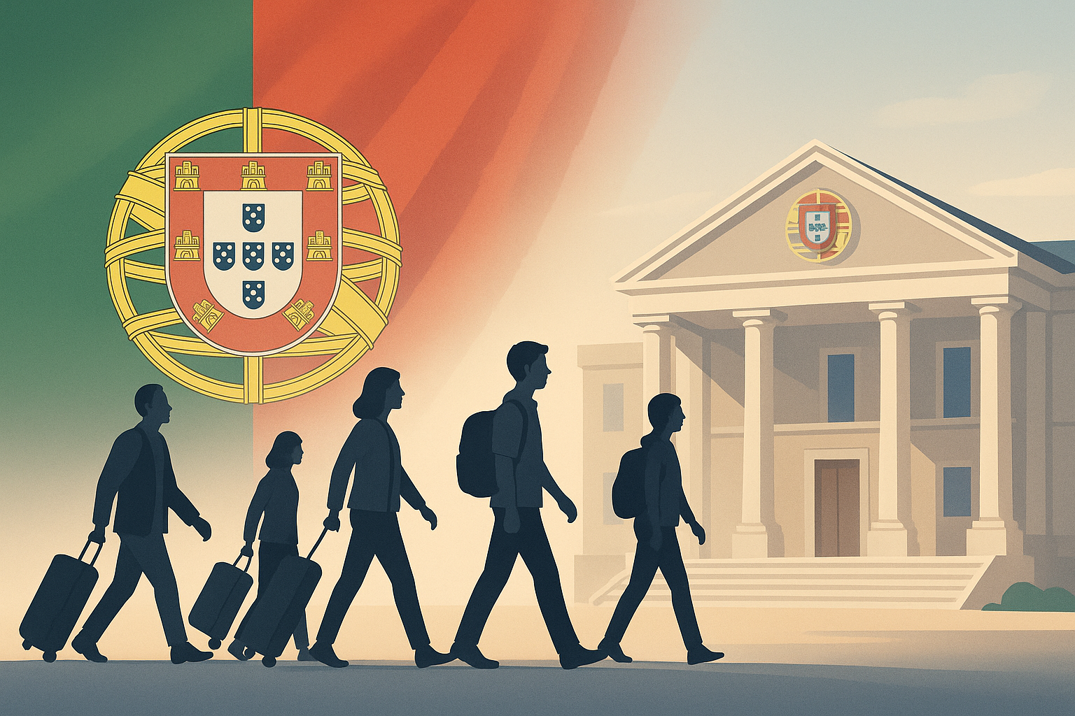 Esta imagem retrata a nova lei de imigração em Portugal