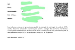 comprovativo digital AIMA